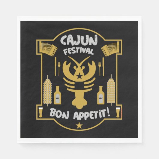 Serviette En Papier Cajun Bayou de Louisiane (Devant)