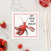 Serviette En Papier Cajun Boil Party Crawfish Épis Manger Boire Danse (En situation)