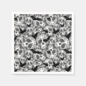 Serviette En Papier Calaveras décoratives Halloween (Devant)