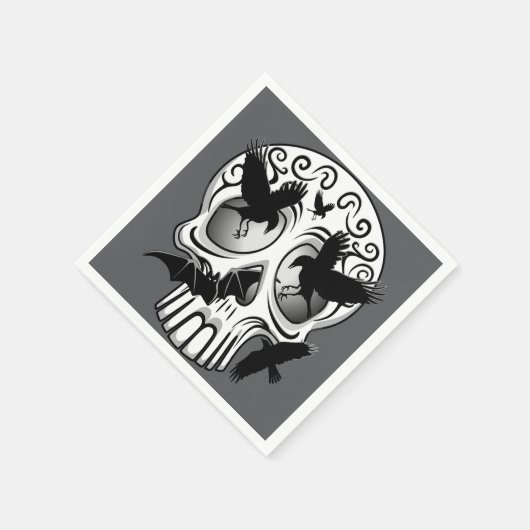 Serviette En Papier Calaveras décoratives Halloween (Coin)