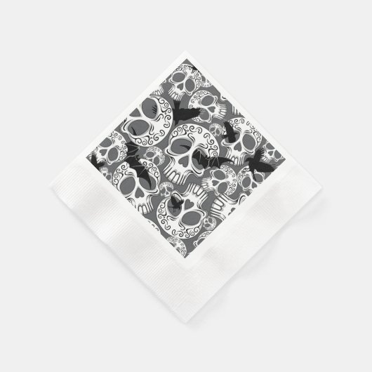 Serviette En Papier Calaveras décoratives Halloween (Coin)