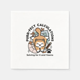 Serviette En Papier Calculs Parfaits – Création de chat de maths drôle