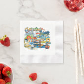 Serviette En Papier California Dreaming (En situation)