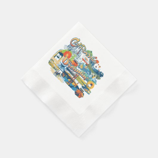 Serviette En Papier California Dreaming (Coin)