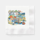 Serviette En Papier California Dreaming (Devant)