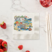 Serviette En Papier California Dreaming (En situation)