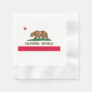 Serviette En Papier California State Flag Design