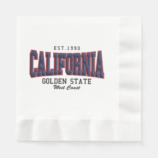 Serviette En Papier Californie 3D (Devant)