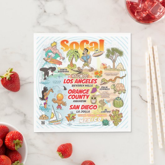 Serviette En Papier Californie du Sud (En situation)