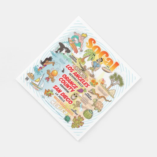 Serviette En Papier Californie du Sud (Coin)