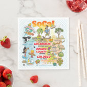 Serviette En Papier Californie du Sud (En situation)