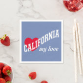 Serviette En Papier Californie, mon amour (En situation)