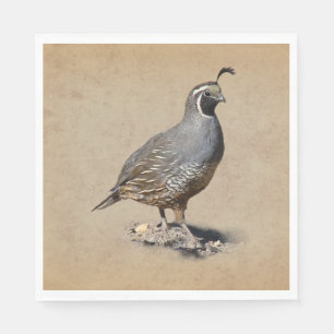 SERVIETTE EN PAPIER CALIFORNIE QUAIL