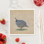 SERVIETTE EN PAPIER CALIFORNIE QUAIL (En situation)