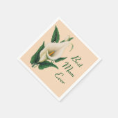 Serviette En Papier Calla Lilies Meilleure maman jamais (Coin)
