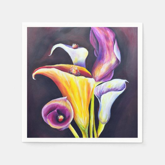 Serviette En Papier Calla Lillies (Devant)