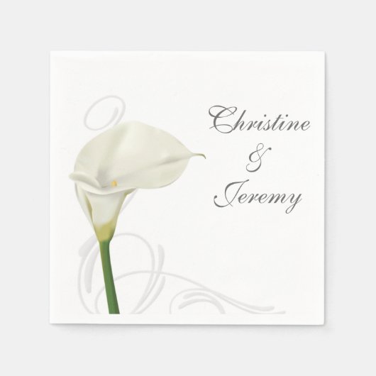 Serviette En Papier Calla Lily (Devant)