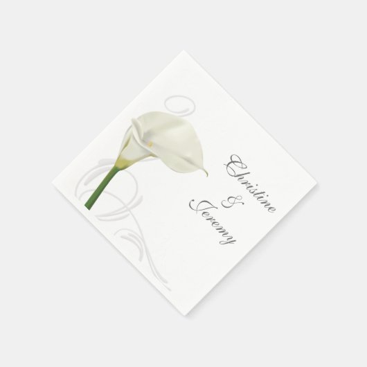 Serviette En Papier Calla Lily (Coin)