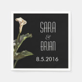 Serviette En Papier Calla Lily Mariage Floral moderne (Devant)