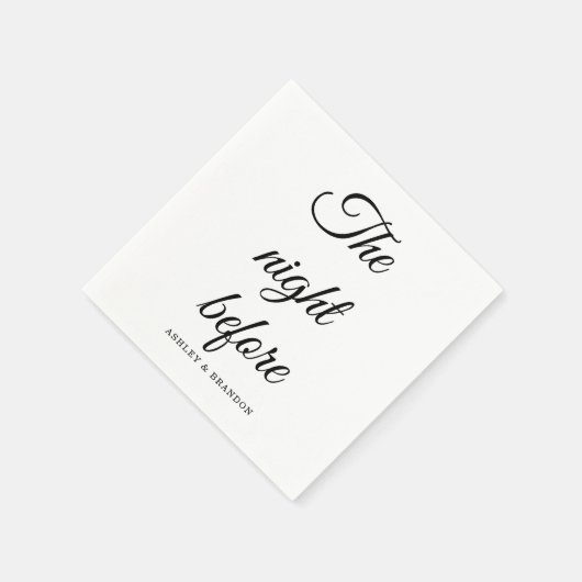 Serviette En Papier Calligraphe Script La Nuit Avant Napkins (Coin)