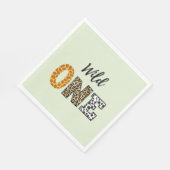 Serviette En Papier Calligraphie animale vert sauvage un (Coin)