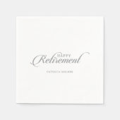 Serviette En Papier Calligraphie Chic Classique Retraite (Devant)