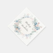 Serviette En Papier Calligraphie classique romantique Mariage floral (Coin)