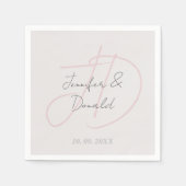 Serviette En Papier Calligraphie classique tendance monogramme (Devant)