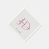 Serviette En Papier Calligraphie classique tendance monogramme (Coin)