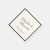 Serviette En Papier Calligraphie classique Vieux Mariage d'argent (Coin)