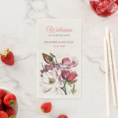 Serviette En Papier Calligraphie Elégant Floral Welcome Mariage (En situation)