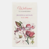 Serviette En Papier Calligraphie Elégant Floral Welcome Mariage (Devant)