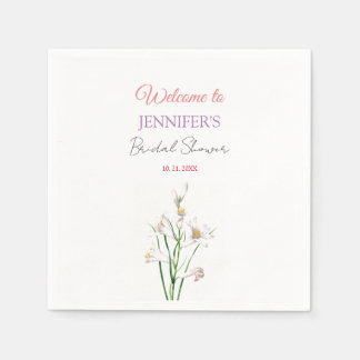 Serviette En Papier Calligraphie Élégante Fête des mariées d'accueil f