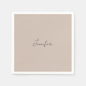 Serviette En Papier Calligraphie Élégante Plaque Simple Nom Café Mug (Devant)