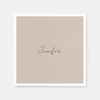 Serviette En Papier Calligraphie Élégante Plaque Simple Nom Café Mug