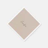 Serviette En Papier Calligraphie Élégante Plaque Simple Nom Café Mug (Coin)