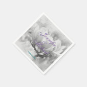 Serviette En Papier Calligraphie florale classique mariage (Coin)