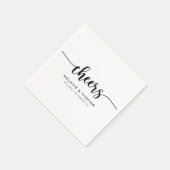 Serviette En Papier Calligraphie formelle simple Mariage (Coin)