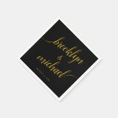 Serviette En Papier Calligraphie manuscrite de mariée et de chambre ma (Coin)