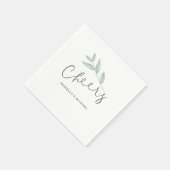 Serviette En Papier Calligraphie Mariage botanique Bravo (Coin)