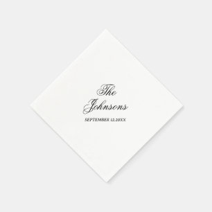 Serviette En Papier calligraphie minimaliste tendance Élégant,Classiqu