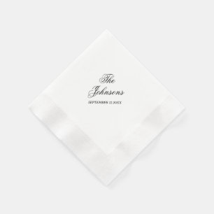 Serviette En Papier calligraphie minimaliste tendance Élégant,Classiqu