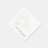 Serviette En Papier Calligraphie moderne Dusty rose Baby Sprinky (Coin)