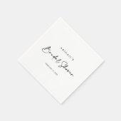 Serviette En Papier Calligraphie Moderne Fête des mariées élégante (Coin)