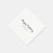 Serviette En Papier Calligraphie moderne Joyeux anniversaire (Coin)