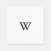 Serviette En Papier Calligraphie moderne Monogramme Mariage Napkin (Devant)