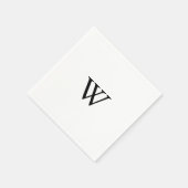 Serviette En Papier Calligraphie moderne Monogramme Mariage Napkin (Coin)