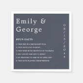 Serviette En Papier Calligraphie moderne simple Classique Mariage élég (Devant)