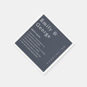 Serviette En Papier Calligraphie moderne simple Classique Mariage élég (Coin)