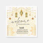 Serviette En Papier calligraphie simple bienvenue Ramadan (Devant)